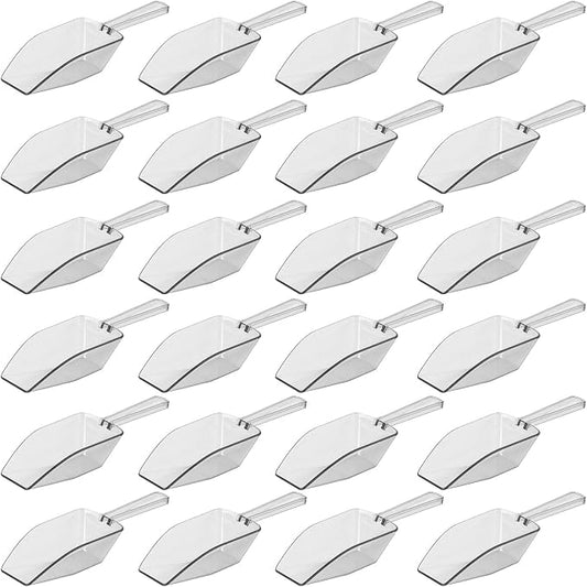 Clear Plastic Acrylic Scoops 24 Pcs | 6.5” Medium Kitchen Scoop | Wedding by Anapoliz
