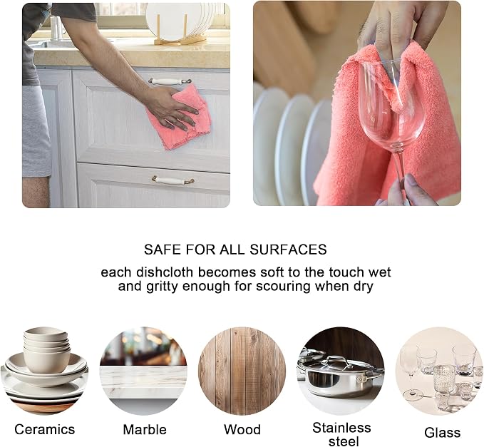 kimteny Kitchen Cloth Dish Towels, 13x28 Inches Premium Dishcloths, Super - Image 3