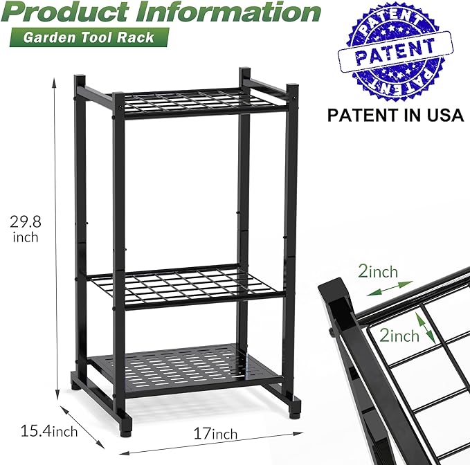 Garden Tool Organizer, Yard Tool Tower Rack - Image 2