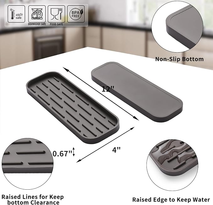 Silicone Kitchen Sink Organizer Tray - Image 2