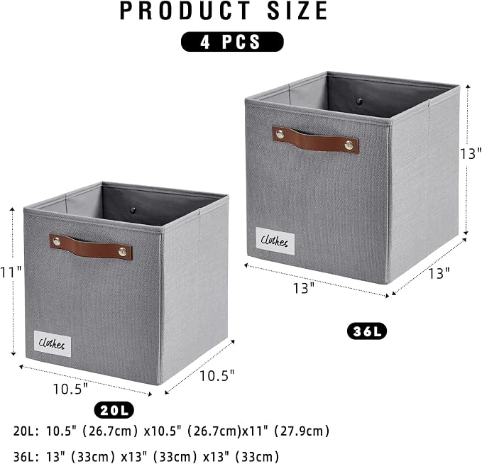 Collapsible Fabric Storage Cube Bins - Image 2