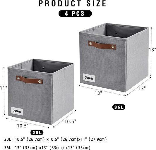 Collapsible Fabric Storage Cube Bins - Image 2