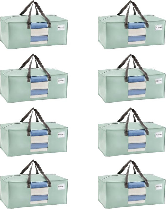 VENO 8 Pack Moving Bags for College, Heavy-Duty Storage Totes, Moving Boxes and by Veno