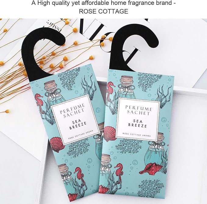 ROSE COTTAGE Large 12 Packs Sea Breeze Hanging Closet Deodorizer Air Freshener - Image 6