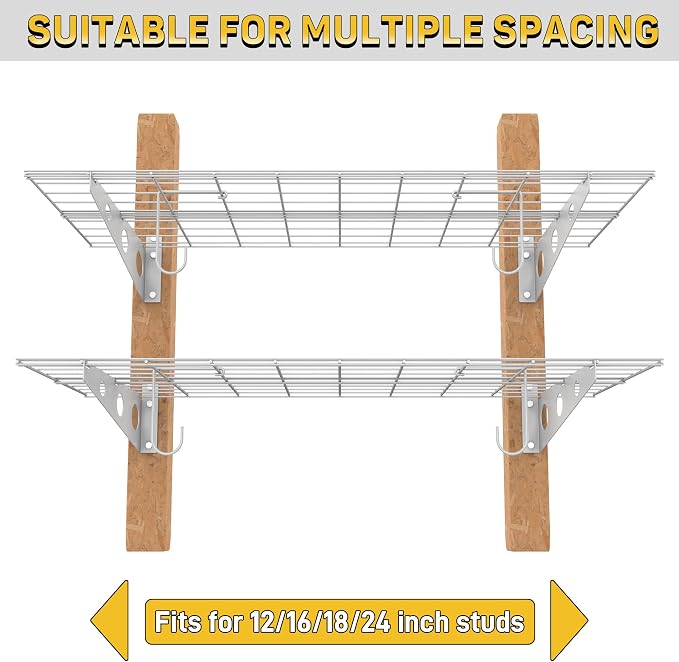 Ultrawall Garage Wall Shelves, 2 x 4 ft Wall Mounted Storage Shelves, Heavy - Image 4