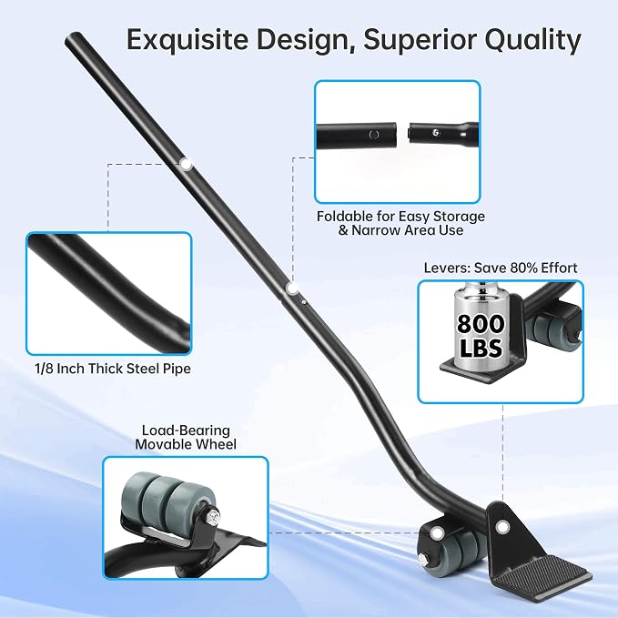 Furniture Lifter Tool, Appliance Lifter, Save 80% Effort, Lift Up to 800 Pounds - Image 7