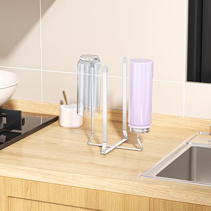 Water Bottle Drying Rack, Collapsible Bottle Rack Dryer, Stainless Steel Baby - Image 2