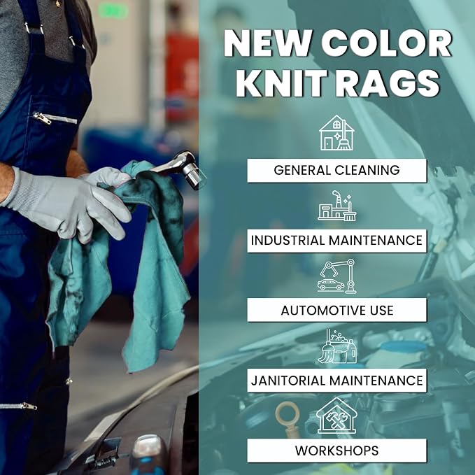 Premium Color Knit Cleaning Rags – Shop Rags Bulk - Image 3