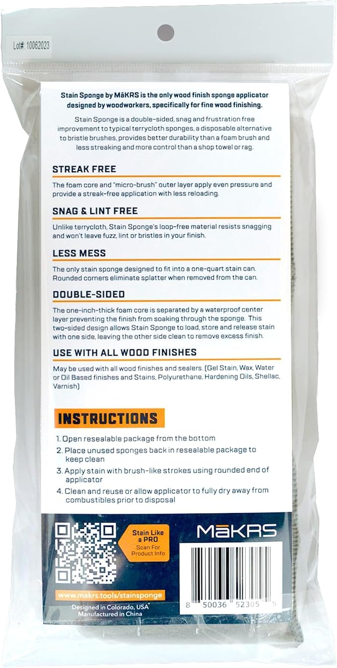 MāKRS Stain Sponge, Snag and Streak-Free Applicator Sponges, Micro-Brush - Image 8