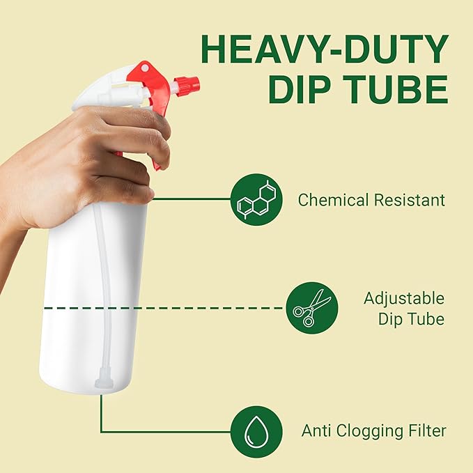 Heluva Green Spray Bottle Nozzle Replacement, Bottle Tops Only - Image 4