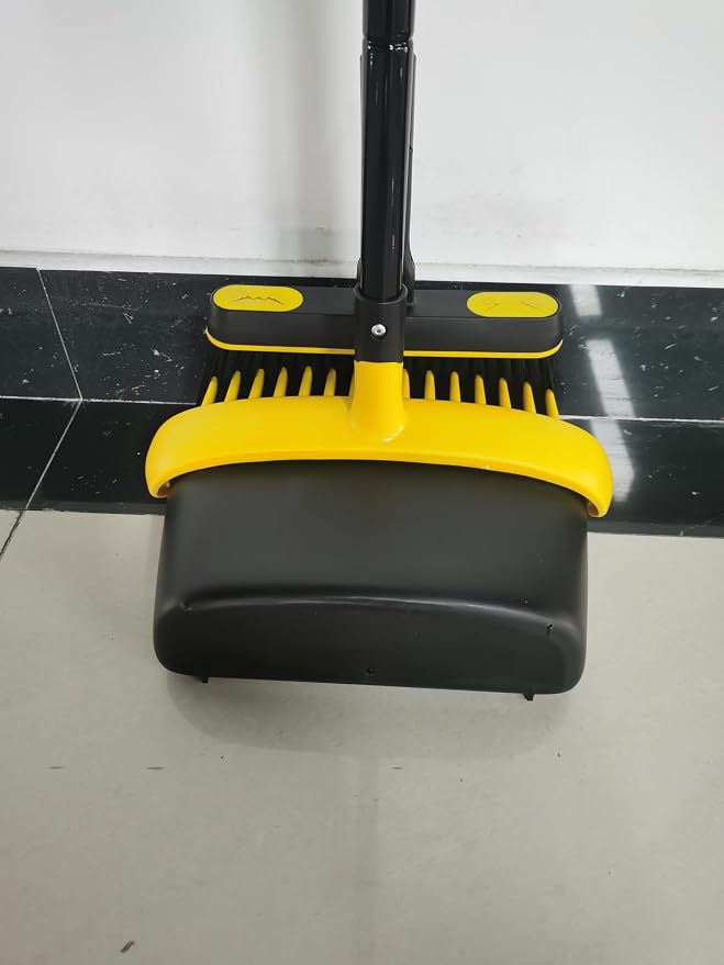 JEHONN Broom and Dust Pan, 54.3 inches Long Handle Swivel Brush, Upright - Image 13
