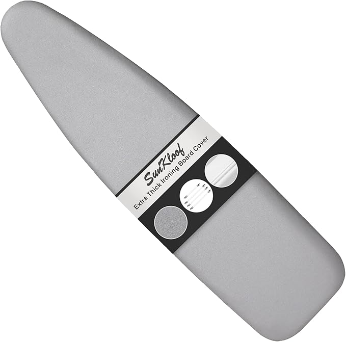 Extra Thick Ironing Board Cover and Pad, Resist Scorching and Staining by SUNKLOOF