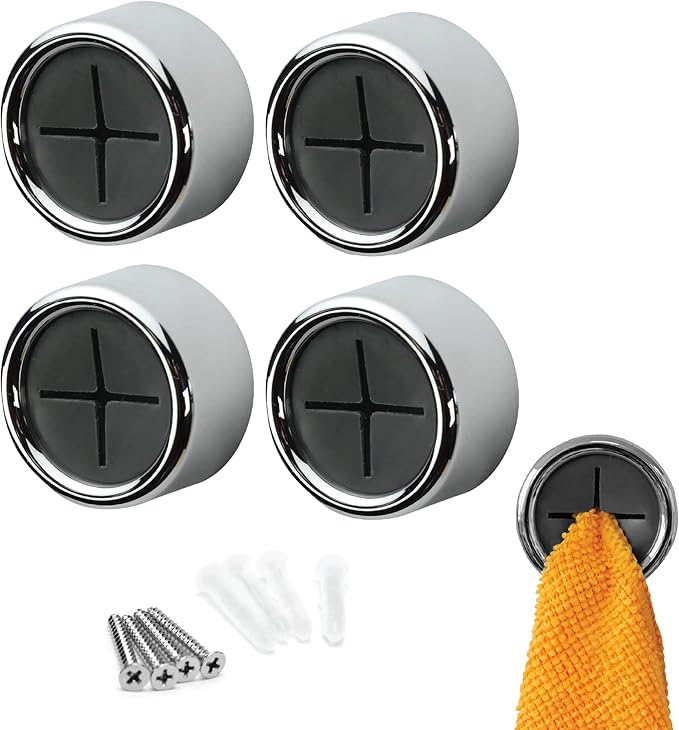 S&T INC. Round Adhesive Push Towel Hooks by STINC