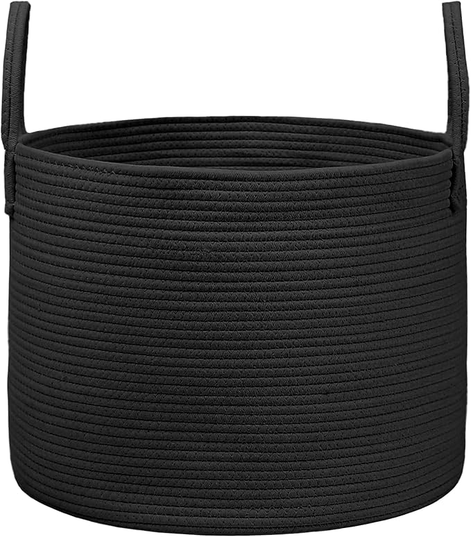 Woven Blanket Basket, 115L Large Rope Storage Bin by JMvicyroam