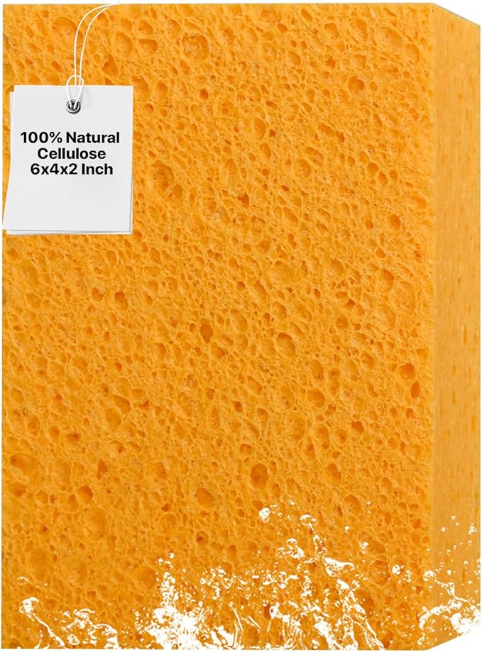 1 PCS Large Natural Cellulose Sponges 6x4x2 Inch by MtJun