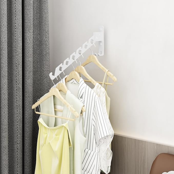 Wall Mounted Clothes Drying Rack, Wall Clothes Hanger Foldable, Laundry Hanger - Image 5