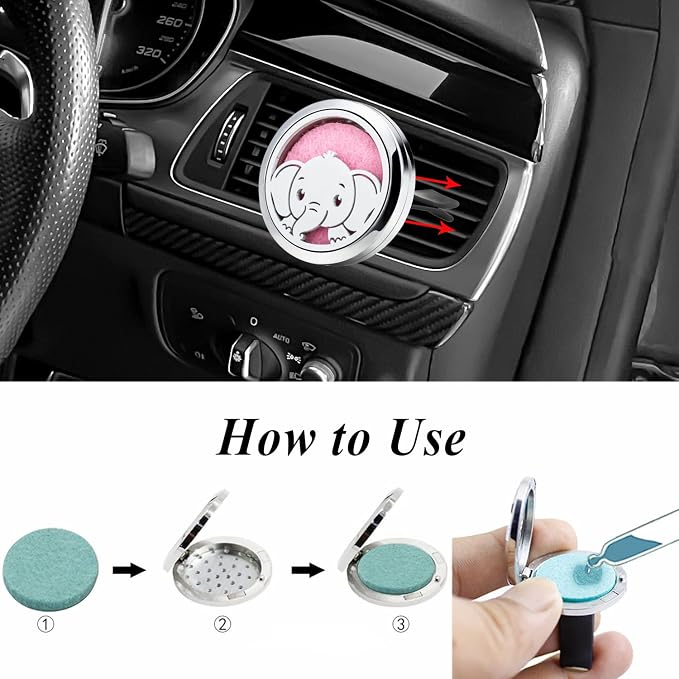 Car Diffuser Vent Clip 30mm Car Essential Oil Diffuser Vent Clips Aromatherapy - Image 5
