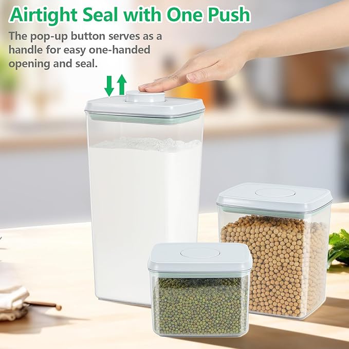 3 Pack Flour and Sugar Storage Containers - Image 2