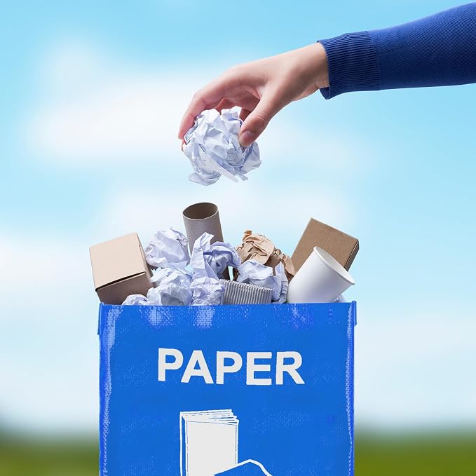 4 Pcs Recycling Bin Bags Separate Recycle Bin Waterproof Waste Baskets - Image 5