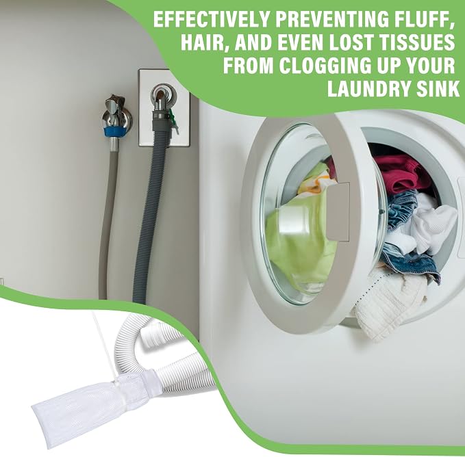Shappy 24 Pieces Washing Machine Lint Traps and Cable Ties Set 6 Nylon Mesh - Image 5