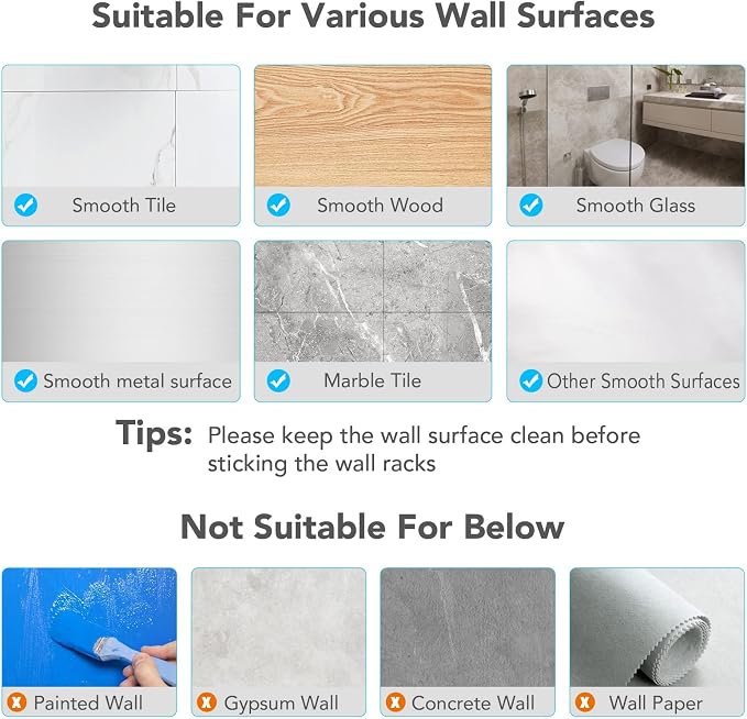 Mop Broom Holder No Drill, Mop Broom Organizer Wall Mounted Heavy Duty - Image 7