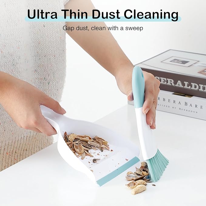 NACENA Mini Dustpan and Brush Set, Small Broom and Dustpan Set Dust Pan and - Image 6