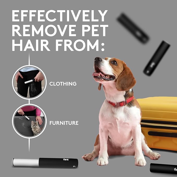 Flint Classic Black Retractable Mini Lint Roller - Image 6