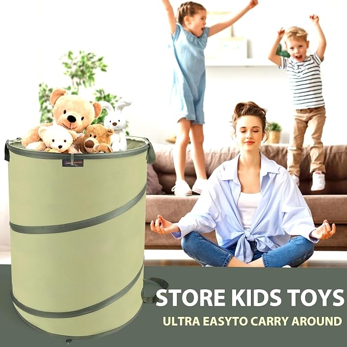 YUDI & GARDEN 45 Gallon Collapsible Garden Bag｜Collapsible Trash Can｜Camping - Image 7