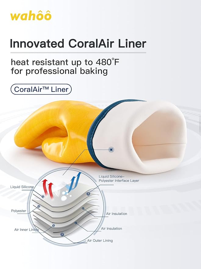 LANON Protection Wahoo Liquid Silicone Smoker Oven Gloves, Food-Contact Grade - Image 2