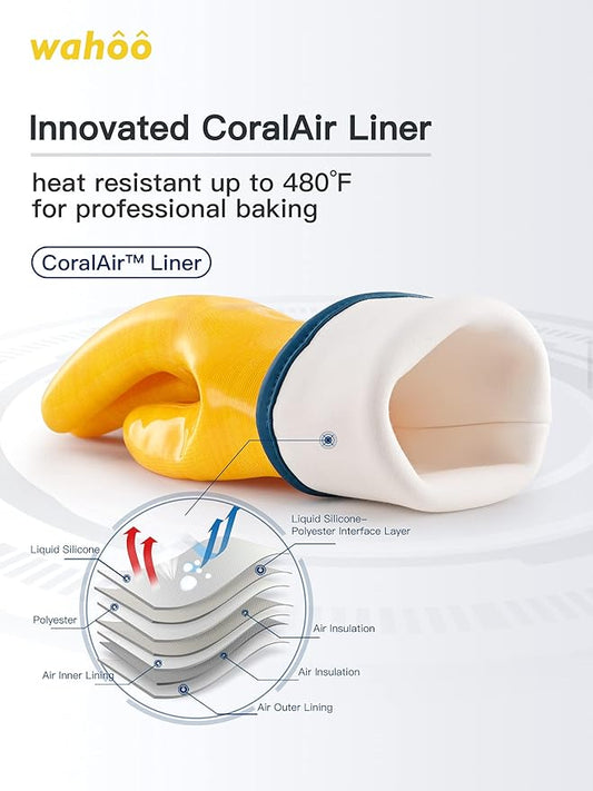 LANON Protection Wahoo Liquid Silicone Smoker Oven Gloves, Food-Contact Grade - Image 2