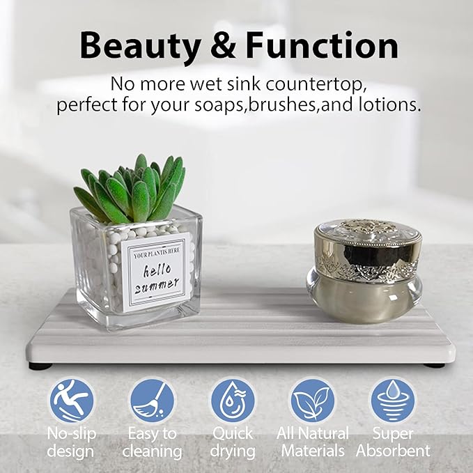 2 PCS Water Absorbing Stone Trays - Image 2