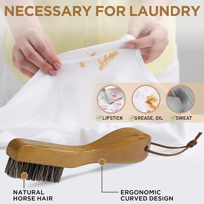 TAKAVU Laundry Stain Brush Set of 2 – Clothes Cleaning Brushes - Image 3