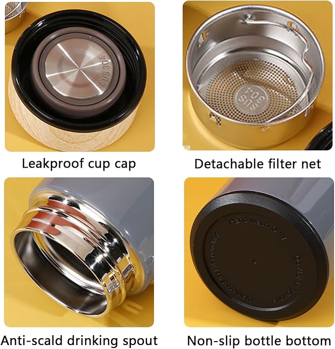 15oz Water Bottle Stainless Steel Thermos Flask - Image 2