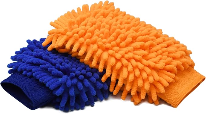 Raeyuan Car Wash Mitt Microfiber 2 Pack Scratch Proof & Lint-Free Wash Mitt by Unknown