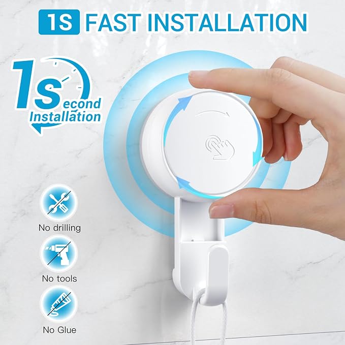 LUXEAR Suction Cup Hooks Reusable Suction Hooks - Image 2
