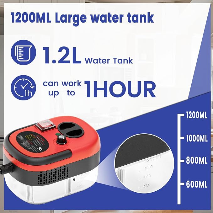 2500W Handheld Steam Cleaner, Portable Car Steamer - Image 3