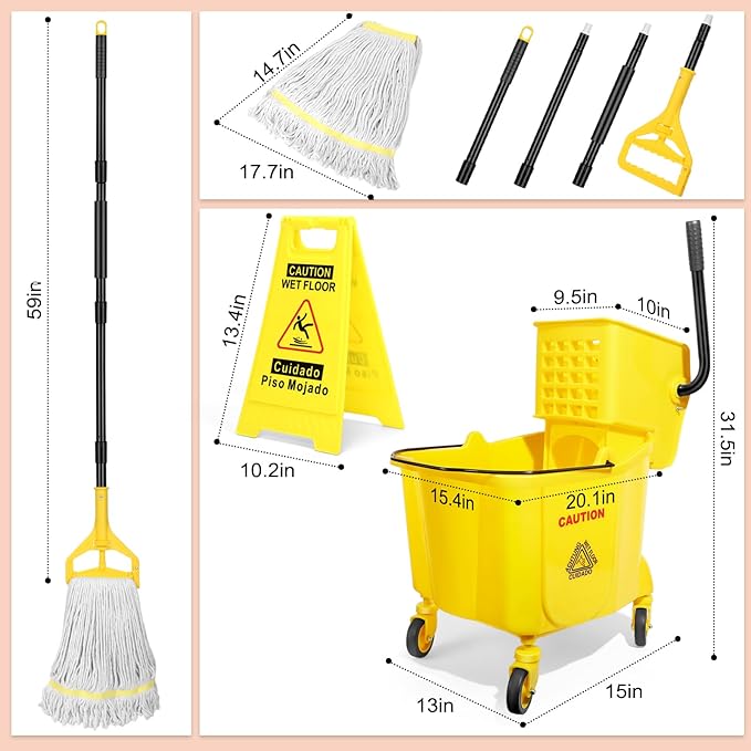38 Qt Commercial Mop Bucket - Image 5