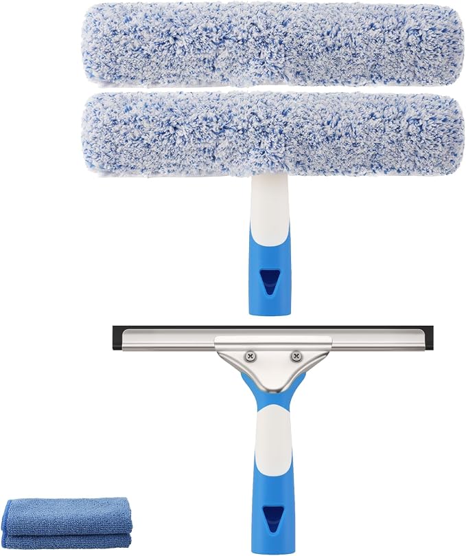 Professional Window Cleaning Kit 10IN, All-in-one Windows Cleaner Tool by Mitclear