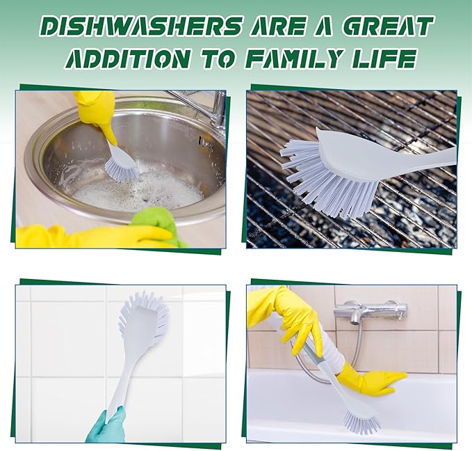 Hsei 20 Pcs Gray Kitchen Scrub Dish Brush Bulk - Image 4