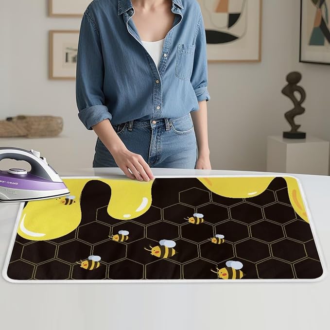 Cute Ironing Mat for Table top Washer, Countertop, Bee Portable Iron Pad - Image 4