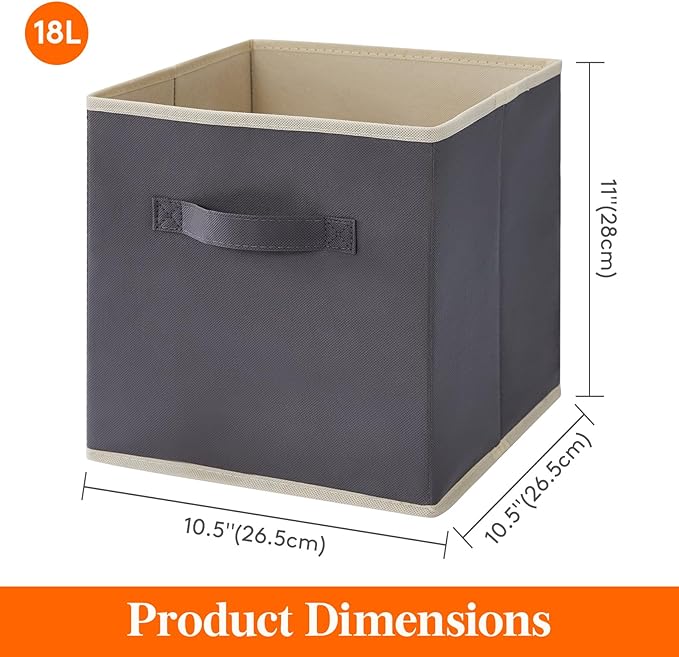Lifewit 12 Packs Storage Cubes, 11 Inch Cube Storage Bins, Foldable Decorative - Image 5