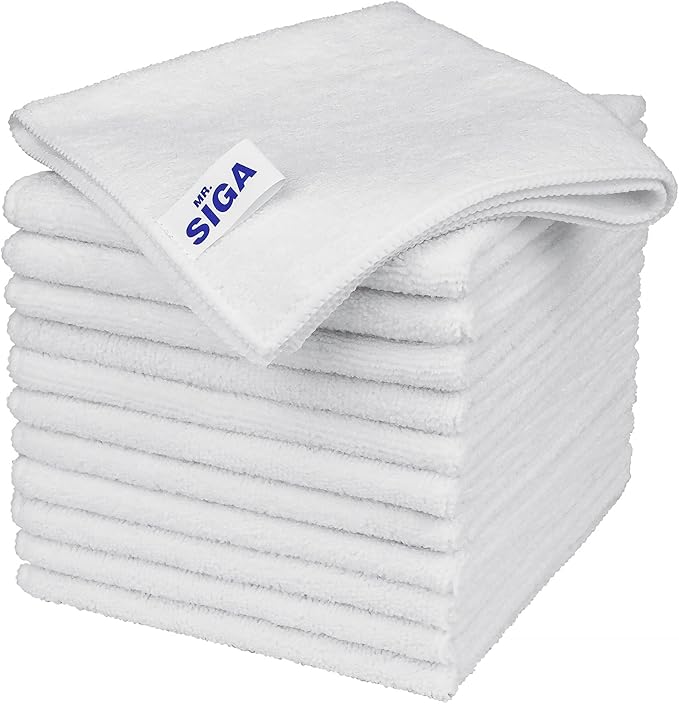 MR.SIGA Microfiber Cleaning Cloth, All-Purpose Microfiber Towels, Streak Free by MRSIGA