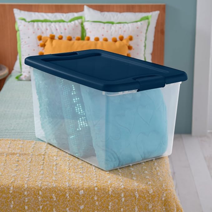 Sterilite 6-Pack Color Program, Large Clear Plastic Storage Bins - Image 8
