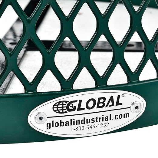 Global Industrial Outdoor Diamond Steel Trash Can - Image 5