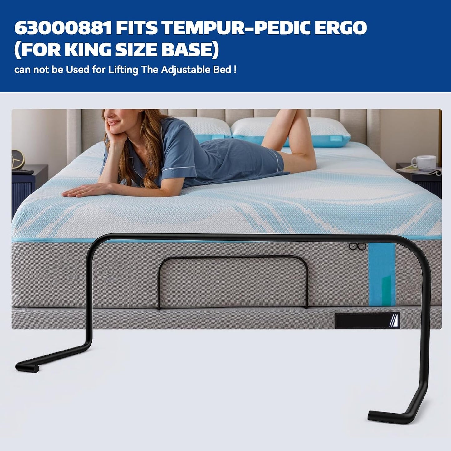 30 inches Across Mattress Retainer Bar Model 63000881 fits Tempur-Pedic Ergo(for King Size Base)，can not be Used for Lifting The Adjustable Bed !