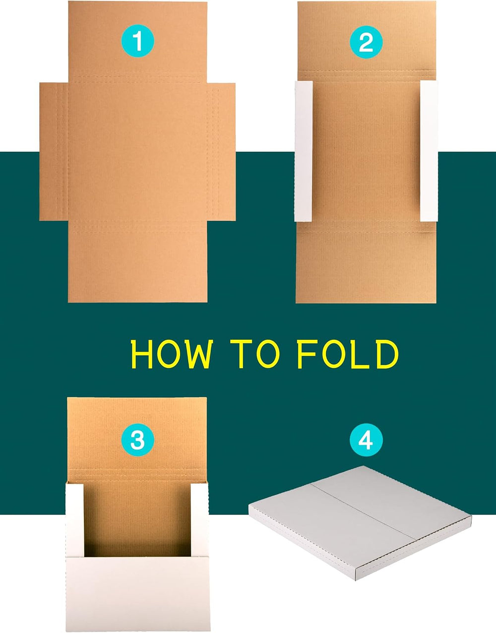 12.8x12.8x1 inch Shipping Boxes, Vinyl Record LP Mailer, 25-Pack