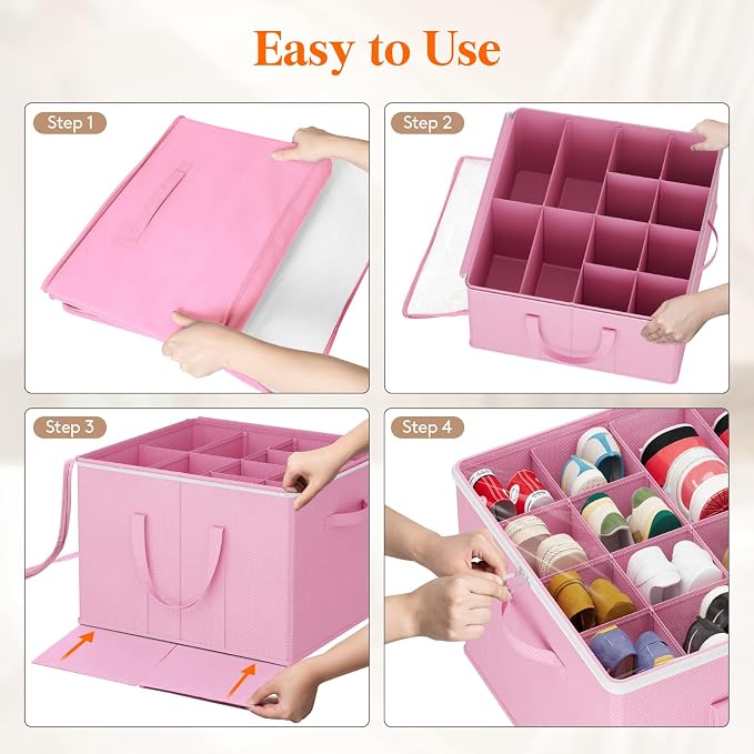 Lifewit Shoe Storage Organizer for Closet Fits 12-16 Pairs, Fabric Large Shoe - Image 6