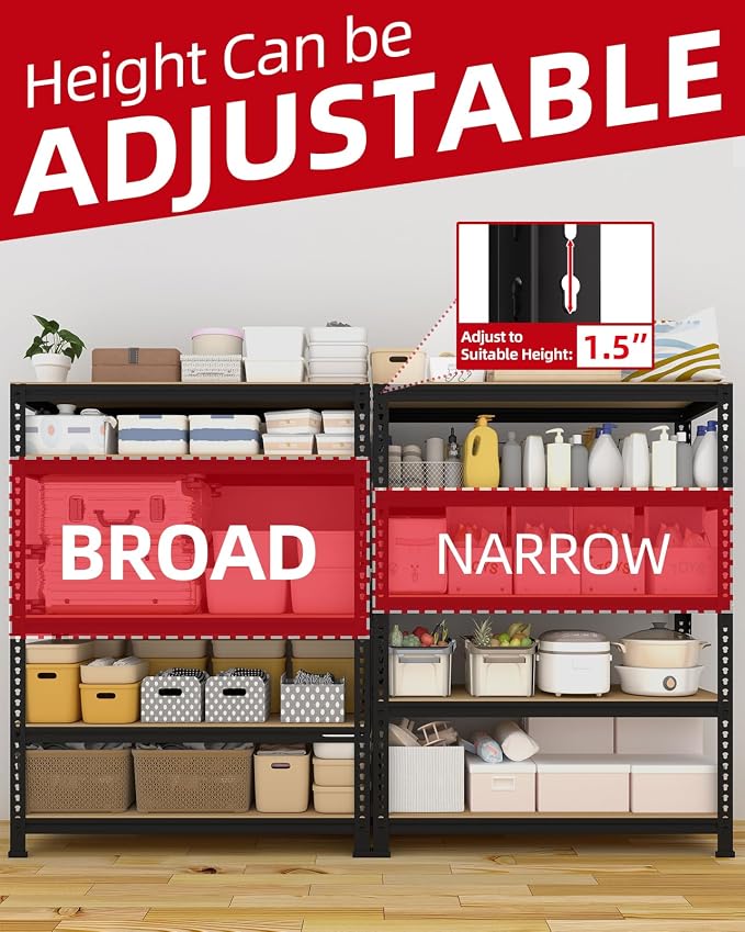 PrimeZone 32" W x 16" D x 63" H Storage Shelves - Image 6