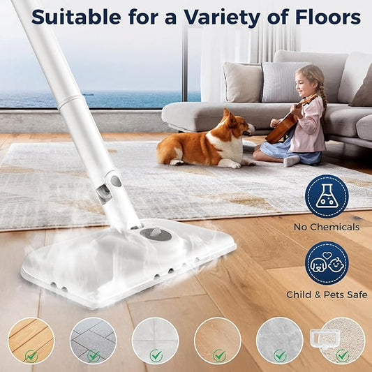 Steam Mop All-in-one for Floor Cleaning, Detachable Handheld Floor Steamer - Image 2