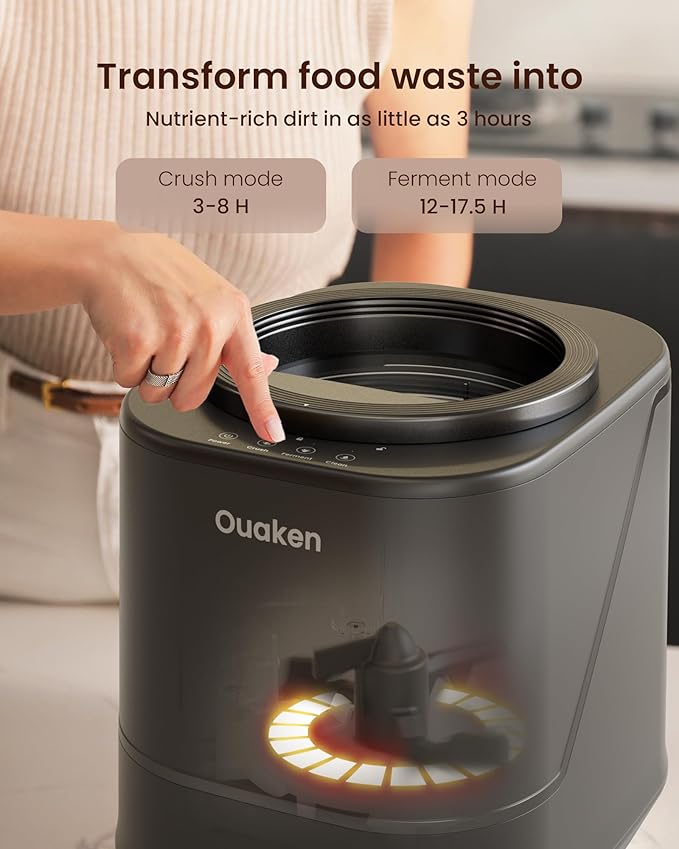 Electric Composter for Kitchen - 4L Countertop Indoor Compost Bin Smart - Image 3